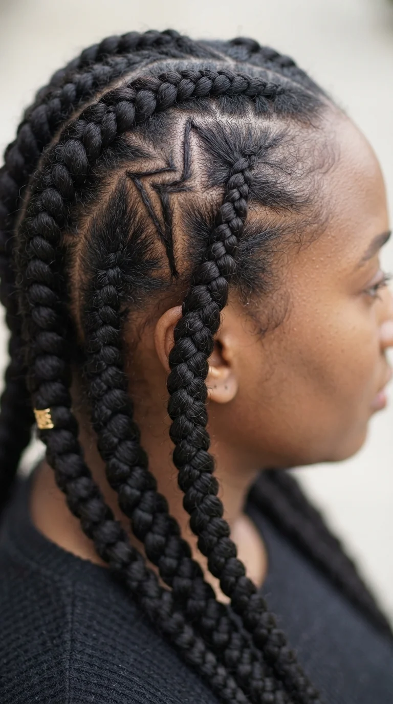 1. Intricate Zig-Zag Part Braids