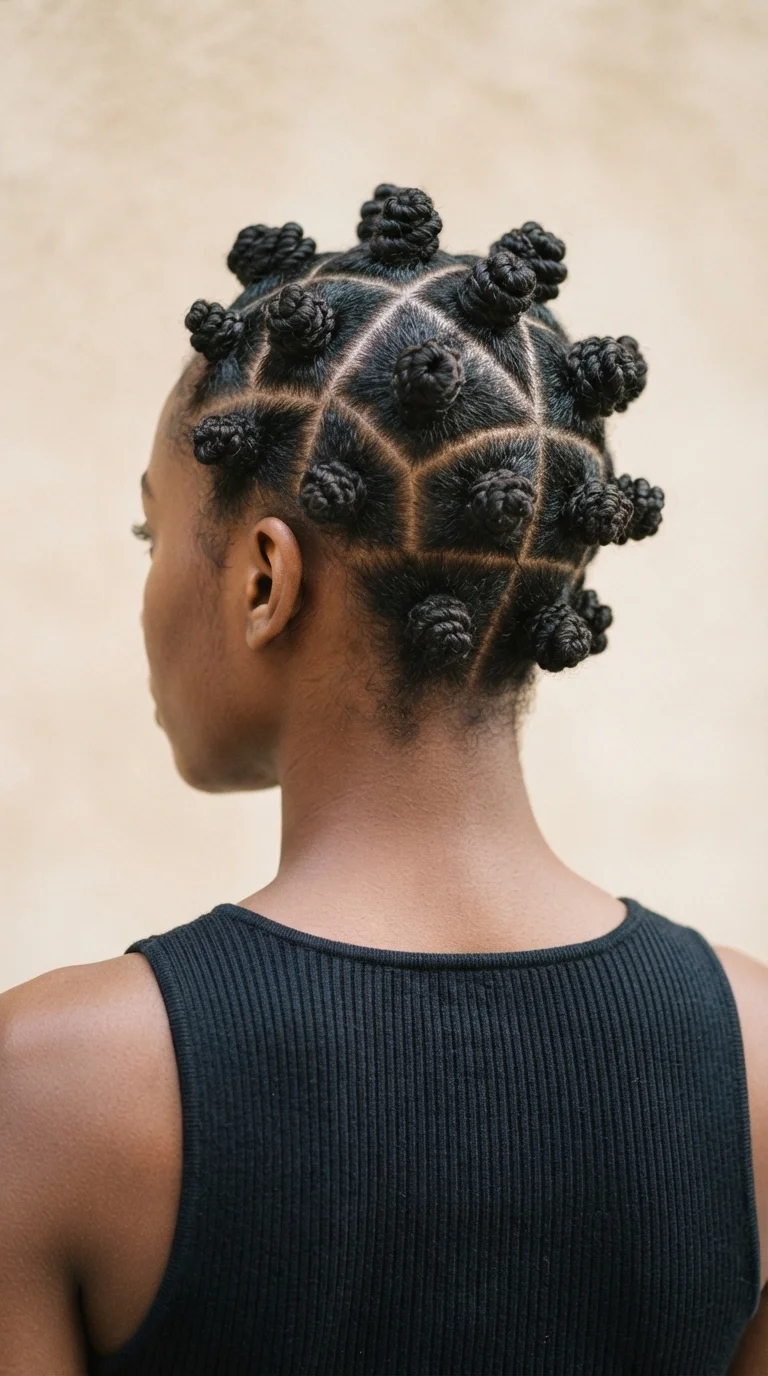 3. The Classic Bantu Knot Updo