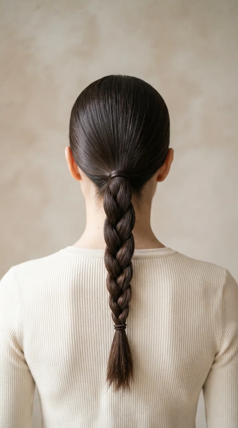 4. Low Braided Ponytail