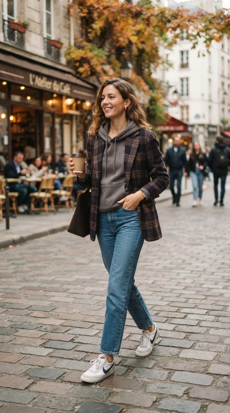 4. The Classic Plaid Blazer Layer