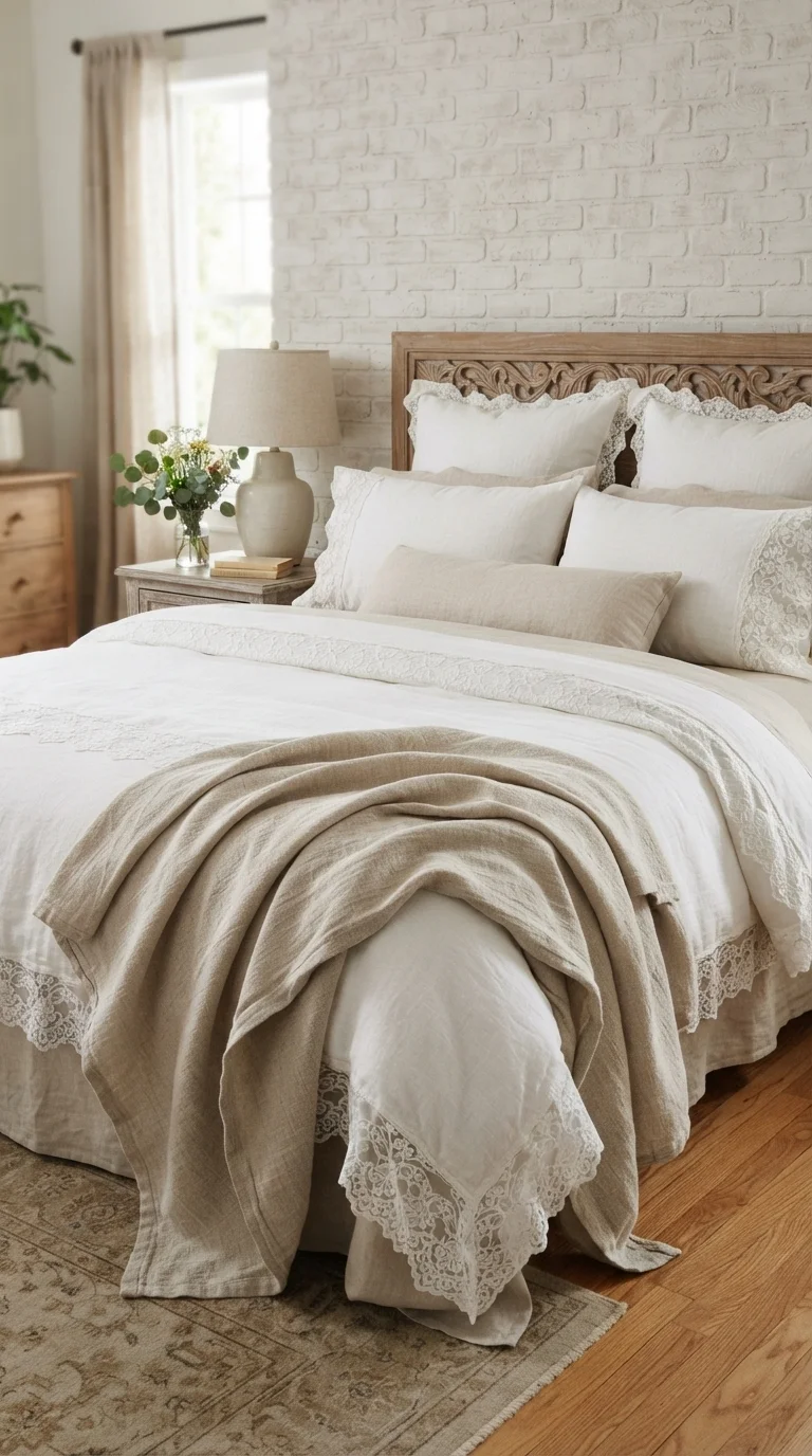 5. Layered Lace and Linen