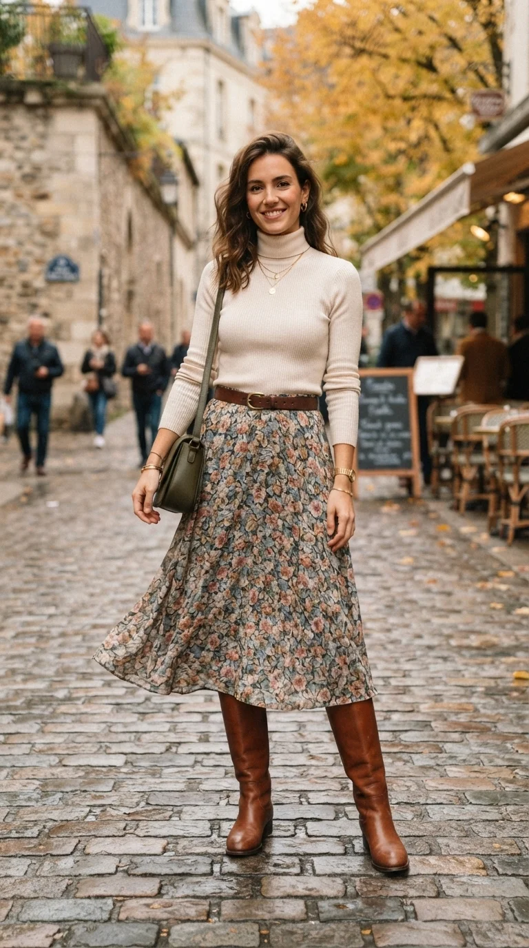 8. Experiment with Midi Length Skirts