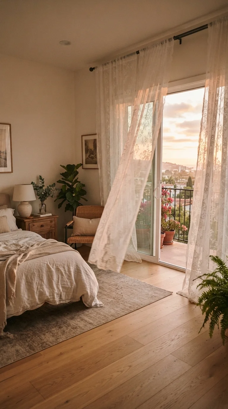 8. Sheer Lace Window Curtains
