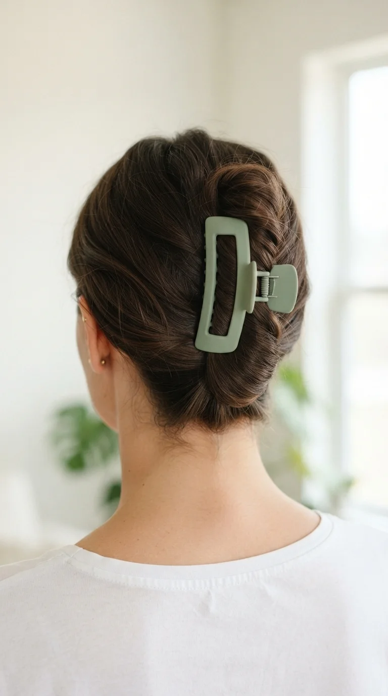 8. Sporty Claw Clip Style