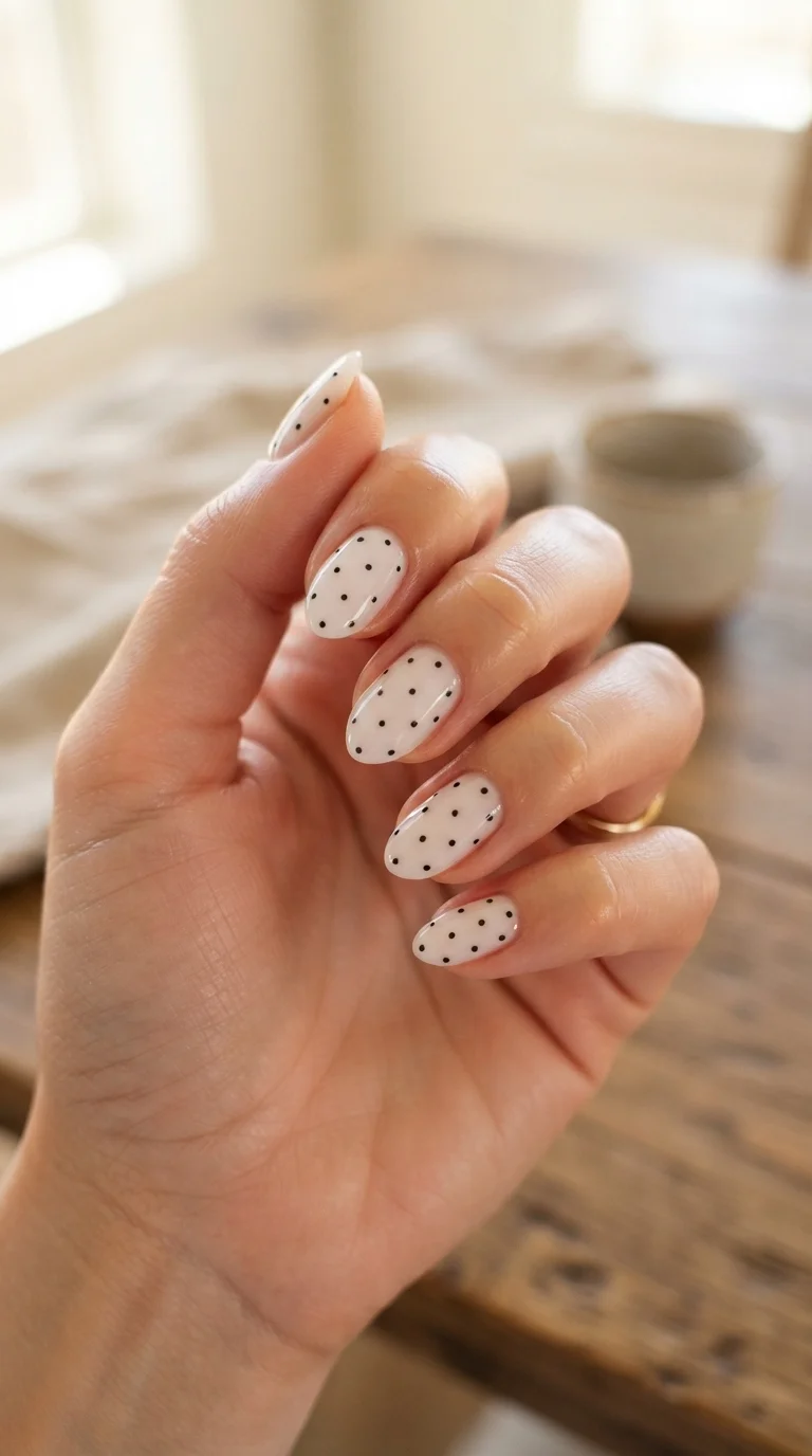 1. Classic Black and White Minimalist Dots