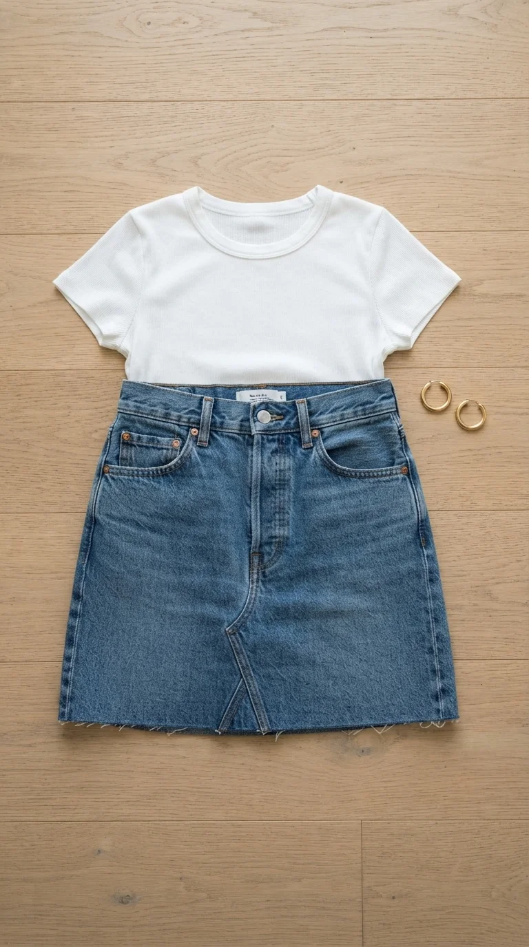1. The Classic White Tee and Denim Combo