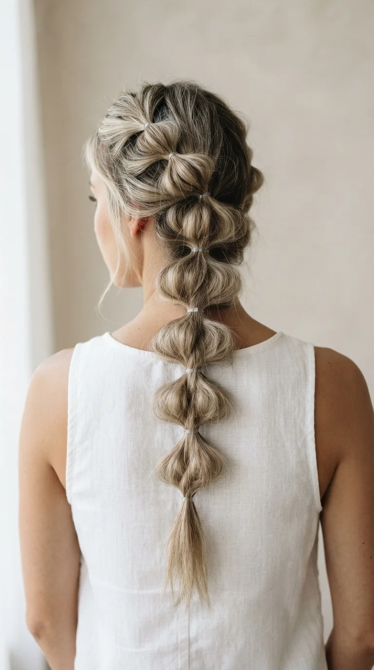 10. Bubble Braid with Boho Texture