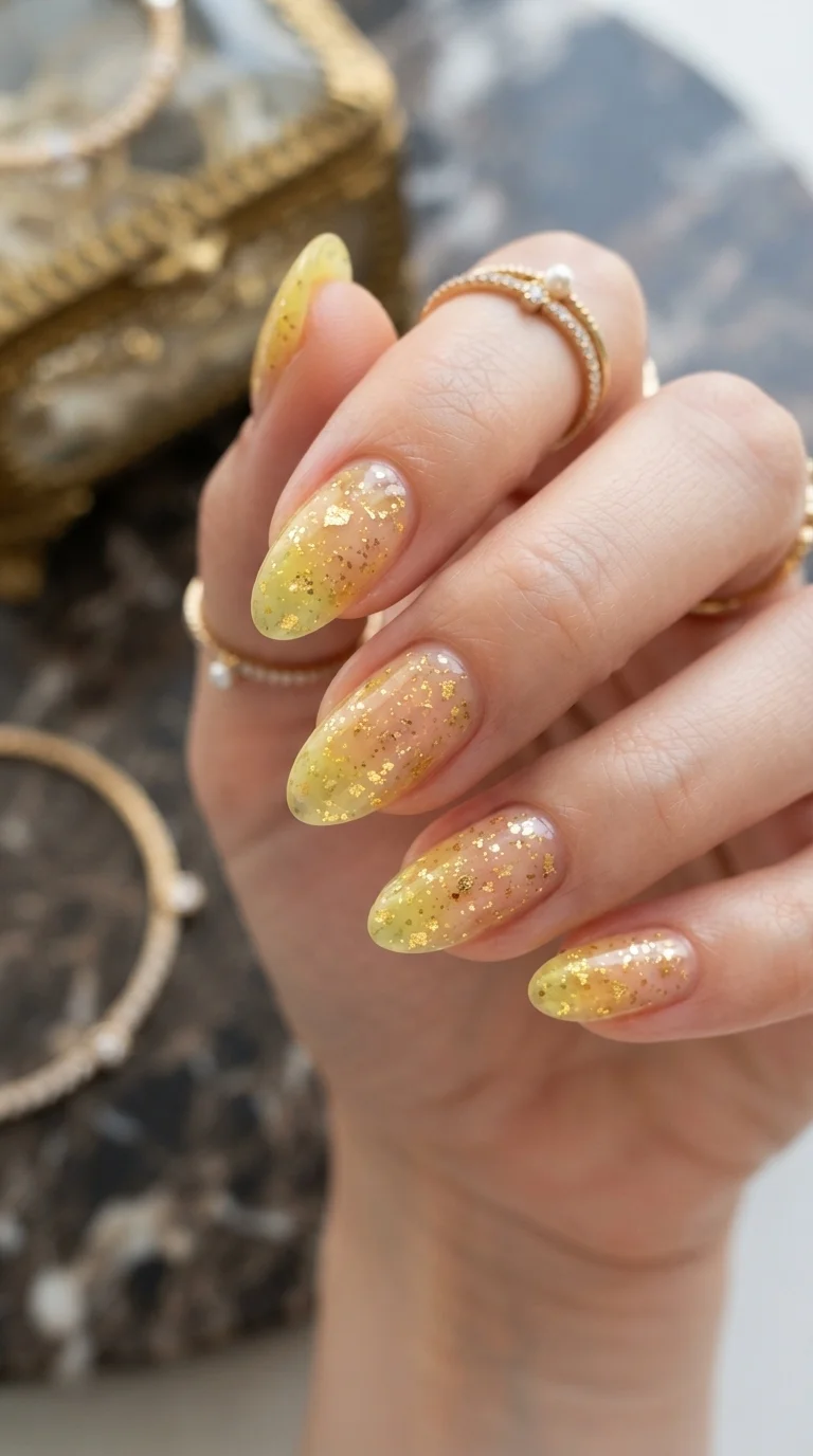 10. Gold-Flaked Lemon Drops