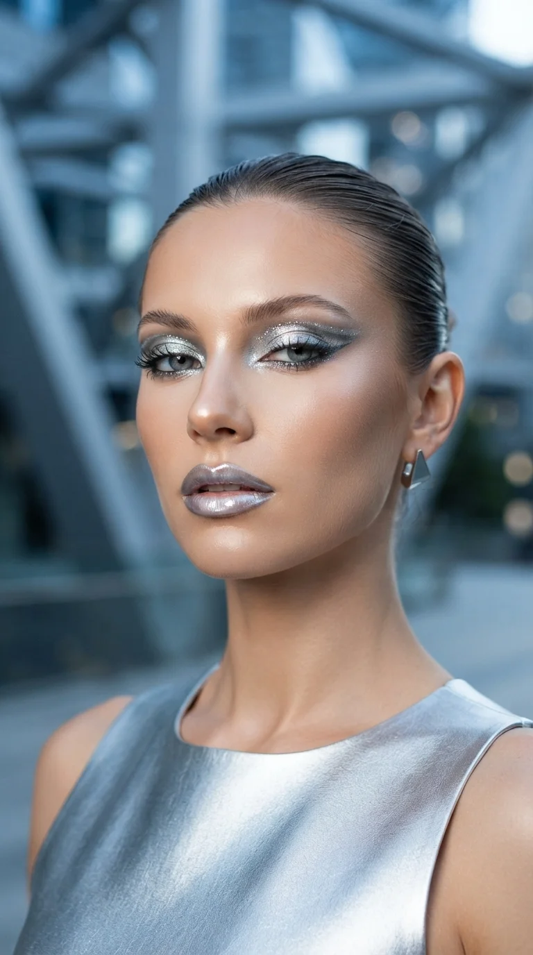 10. Monochromatic Silver Glam