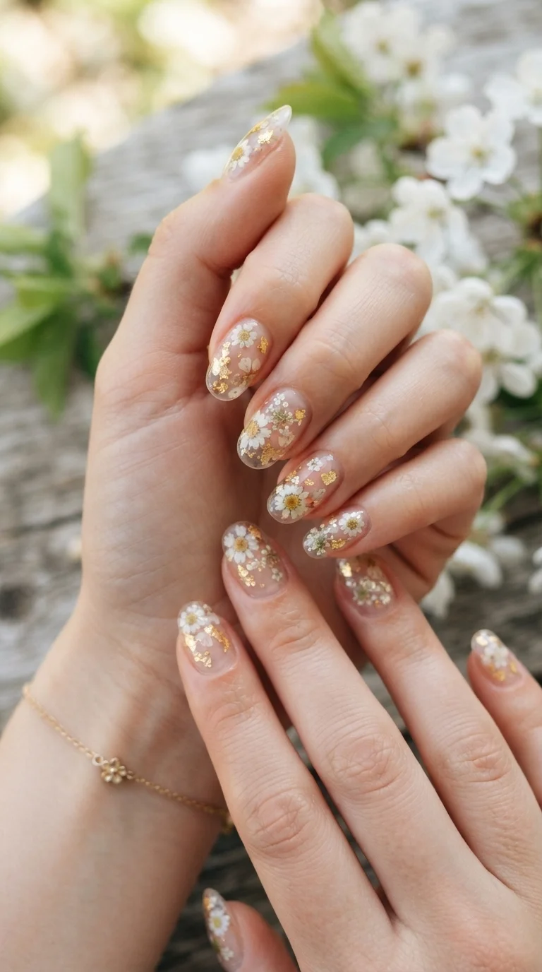 11. Gold Pressed Flowers