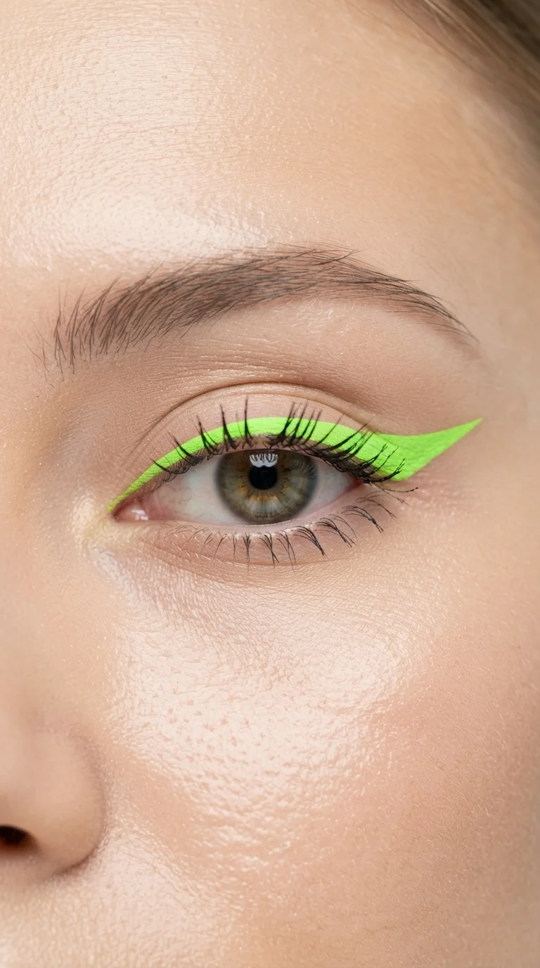 2. Electric Neon Graphic Liner