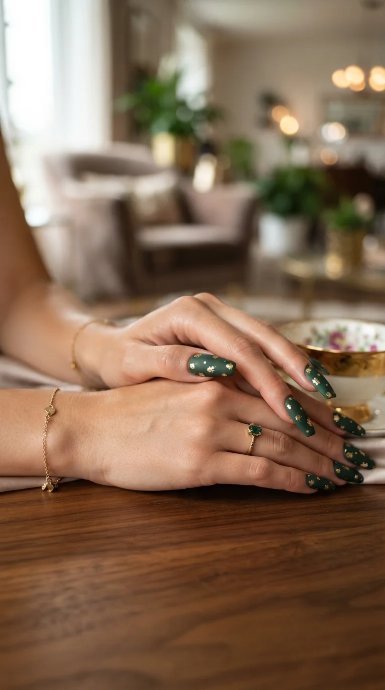 3. Elegant Gold Foil Polka Dots