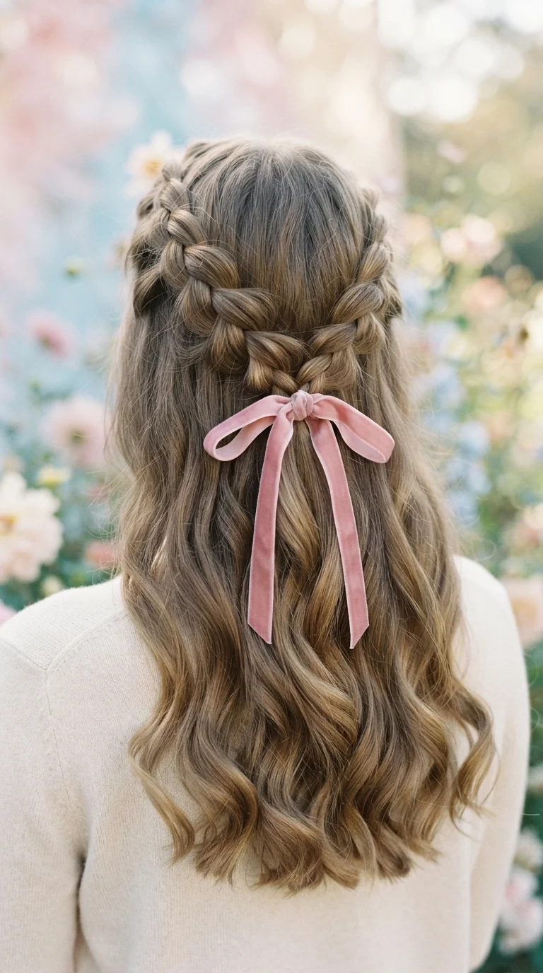 3. Half-Up Boho Twist