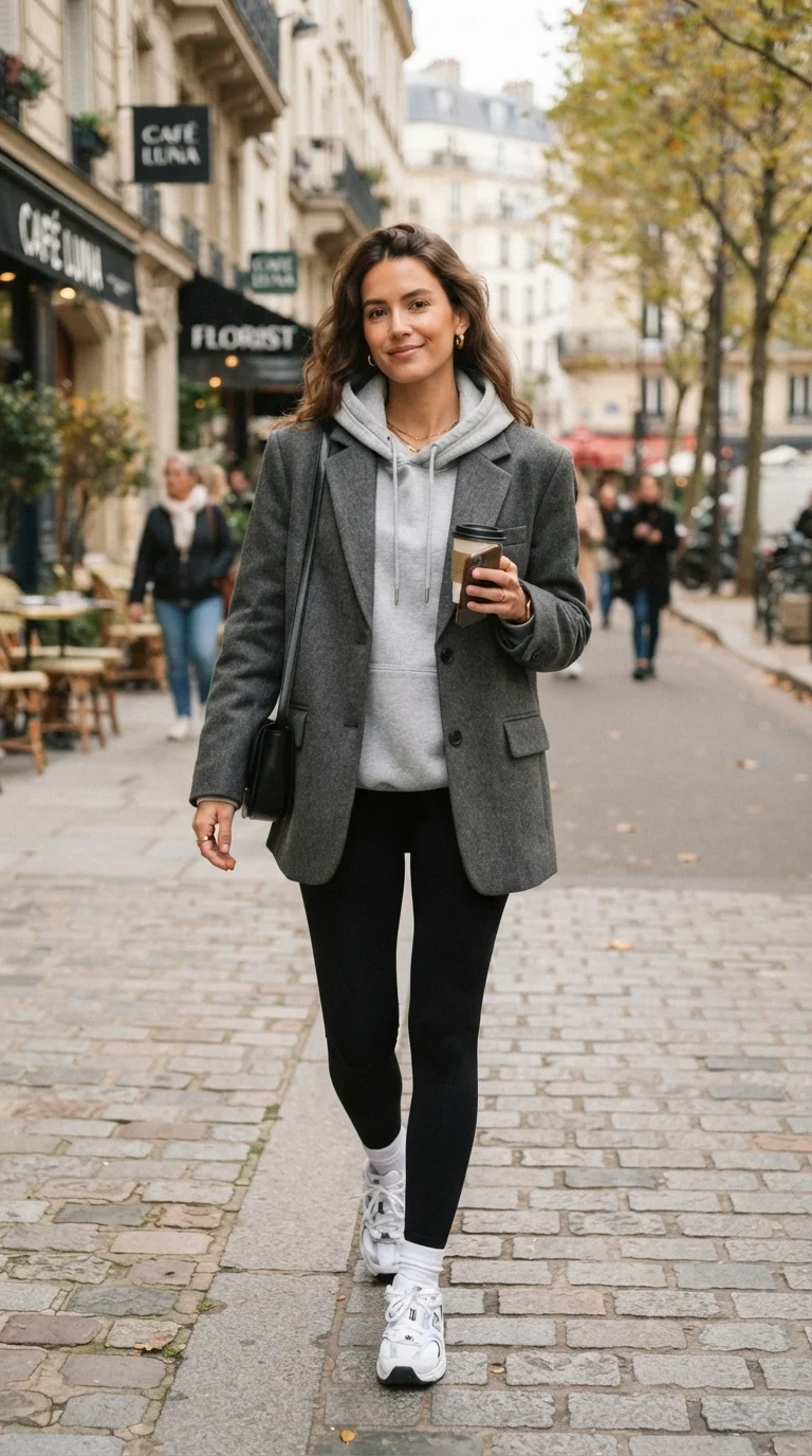 3. Oversized Blazer and Hoodie Combo