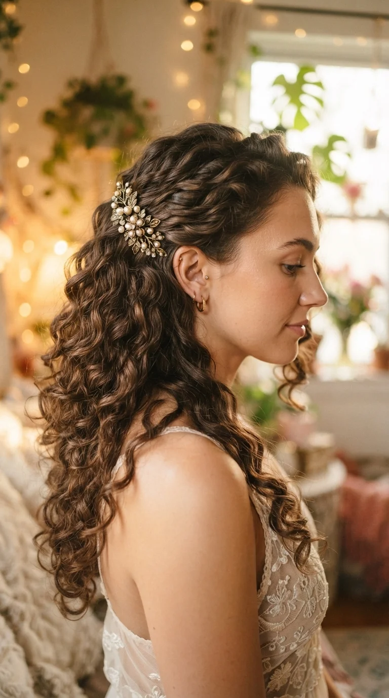 3. Romantic Side-Swept Curls
