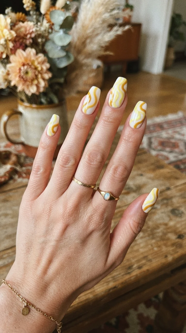 4. Retro 70s Swirls