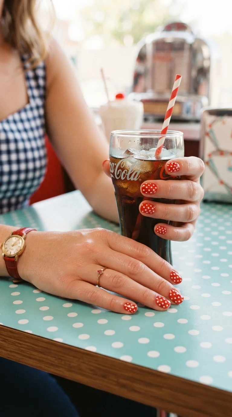 4. Retro Red and White Vintage Vibes