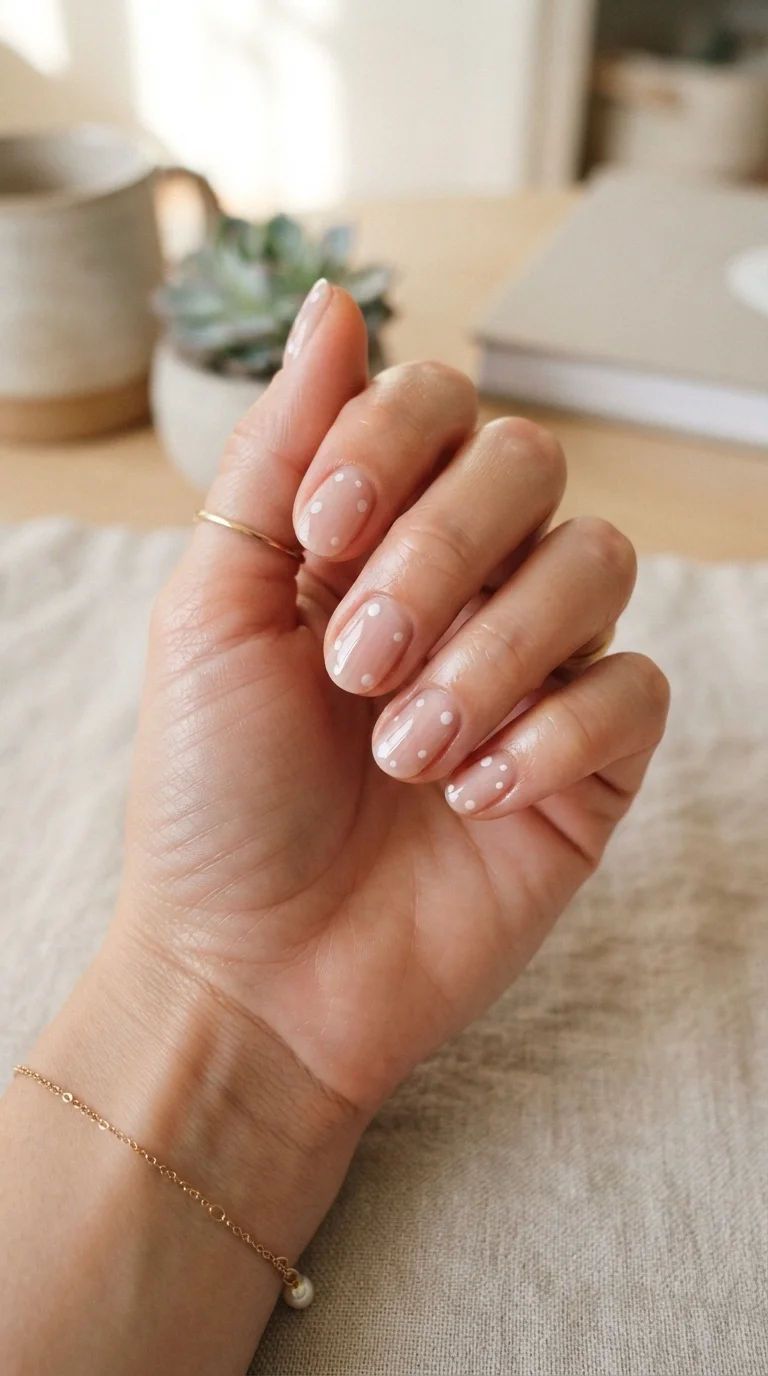 5. Sheer Nude with Floating Dots