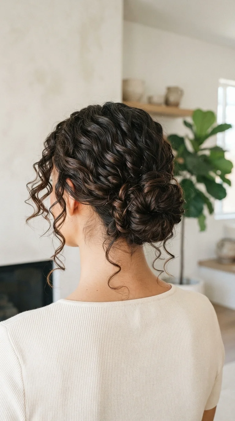 5. The Classic Curly Low Bun