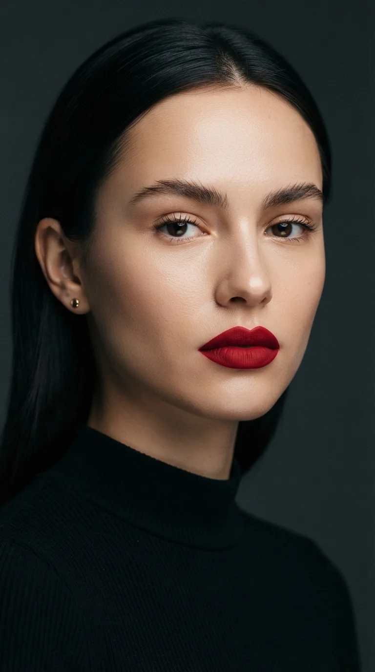 7. Classic Red Lip Statement