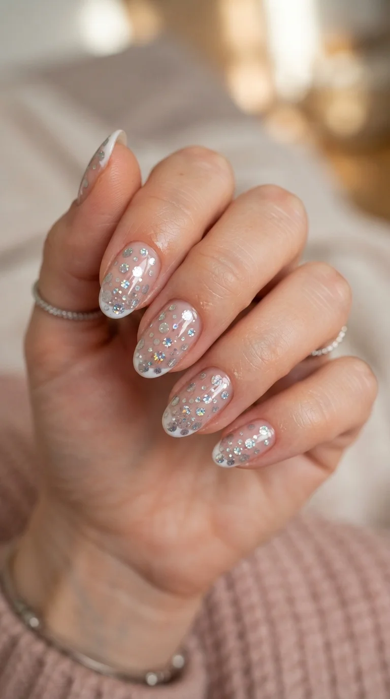 8. Glittery Polka Dot Glam