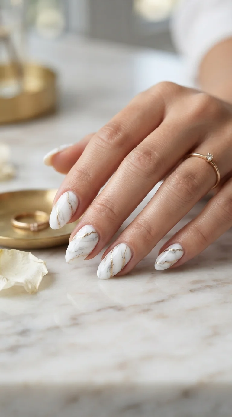 8. Gold Marble Veining