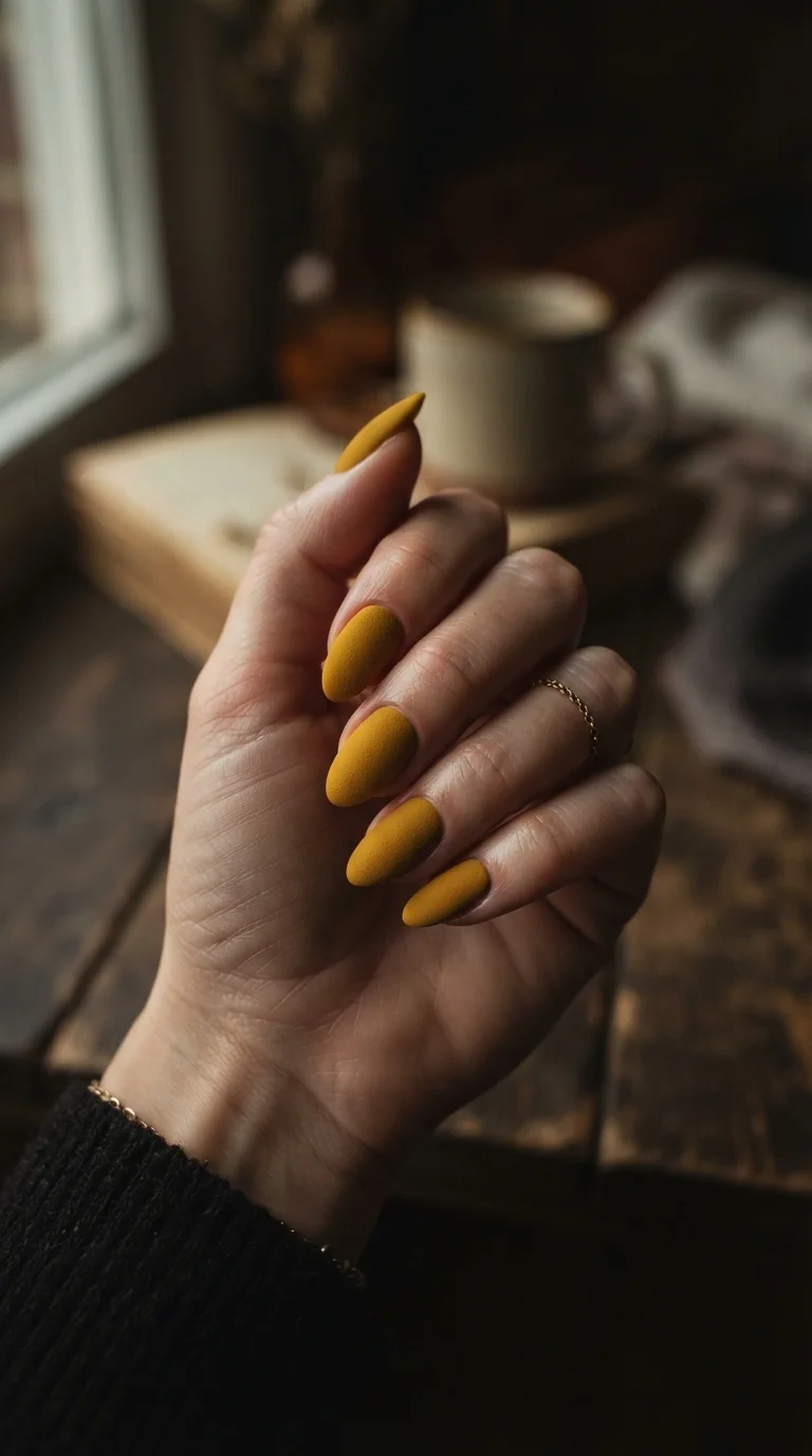 8. Matte Mustard Minimalism