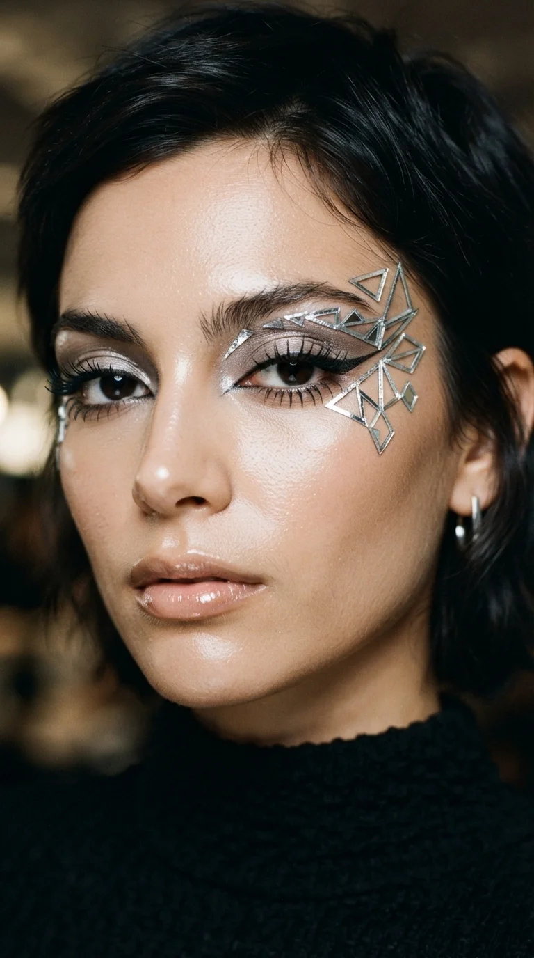 8. Silver-Tipped Graphic Shapes