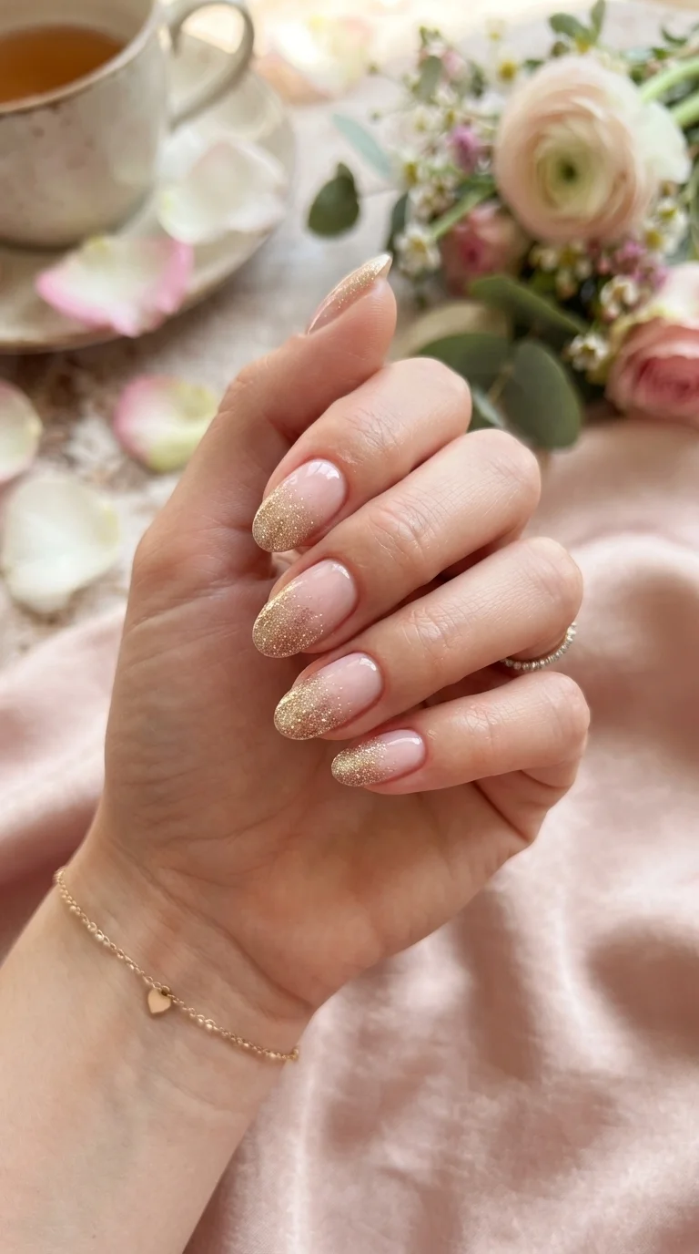9. Gold Glitter Gradient