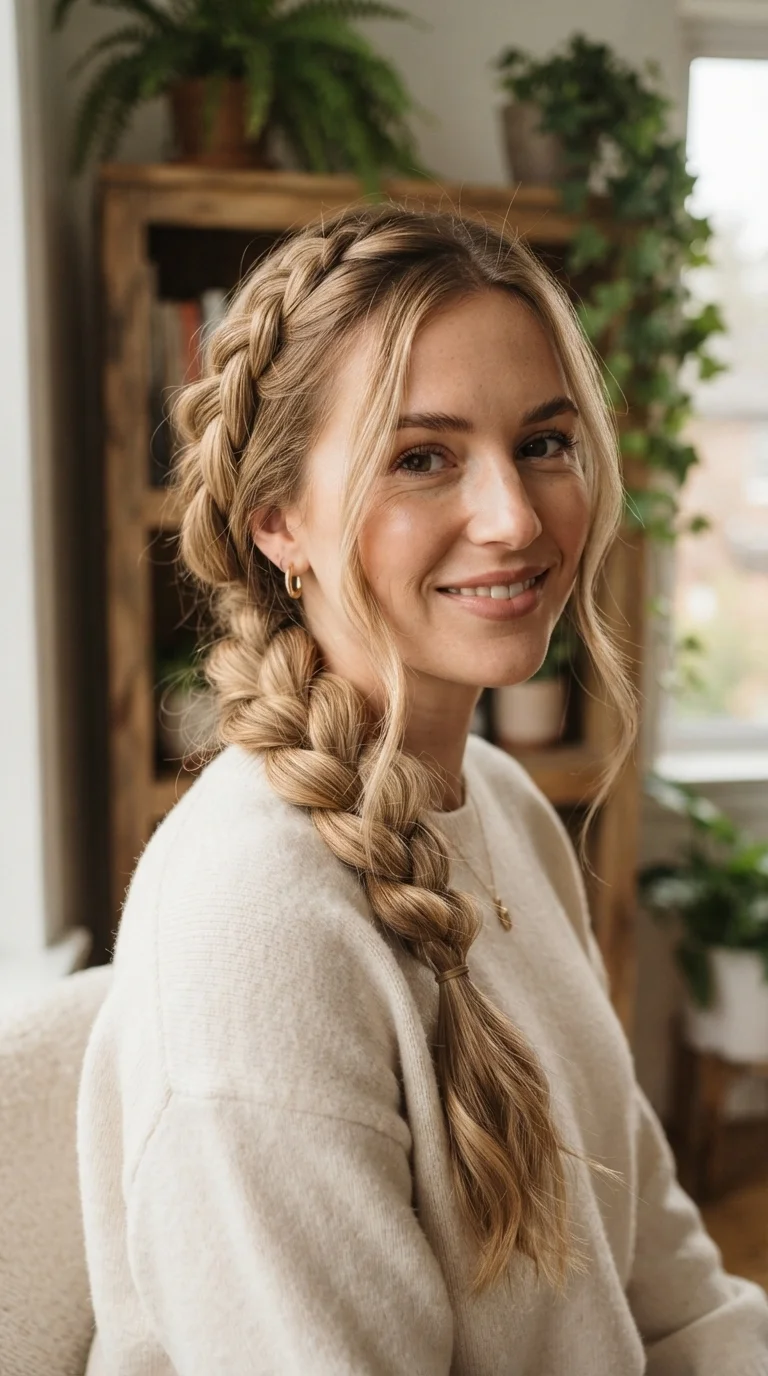 9. Single Side-Swept Braid