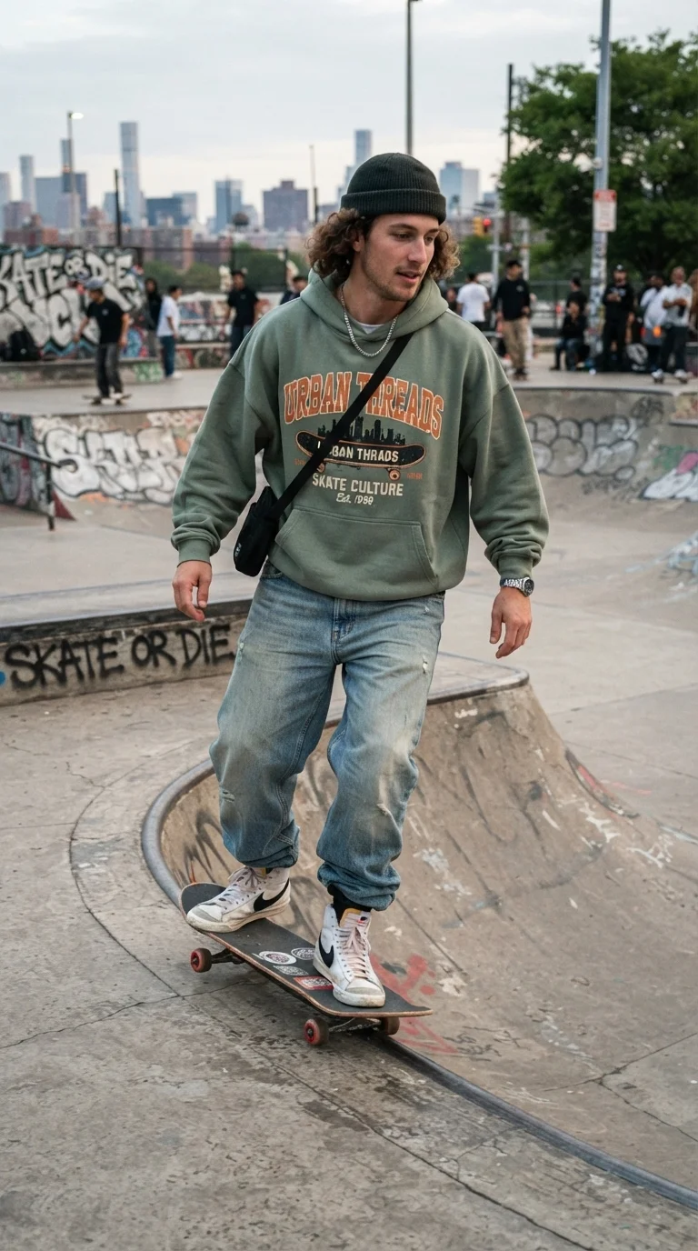 9. Street-Style Graphic Hoodie Focus