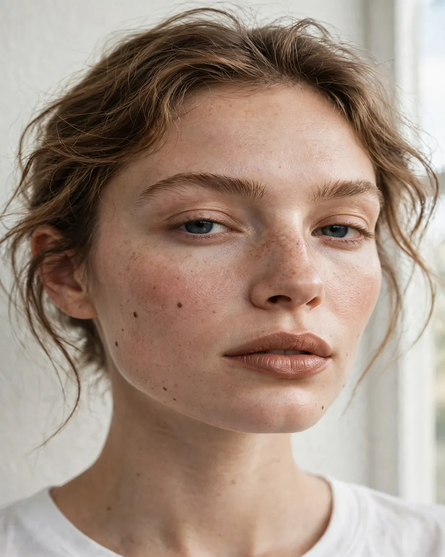 Warm terracotta brown lipstick look for fall 2026
