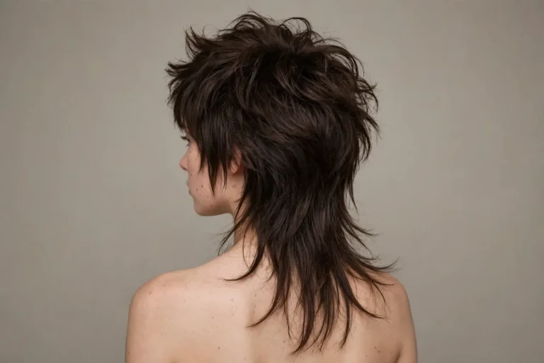 Wolf cut hairstyle for 2026 - layered shaggy haircut with curtain bangs