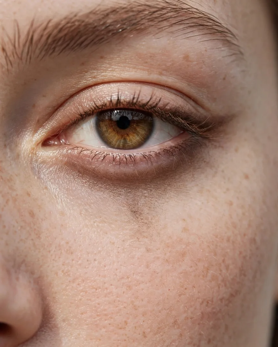 Espresso brown kohl smudged along the lower lash line — soft eyeliner looks